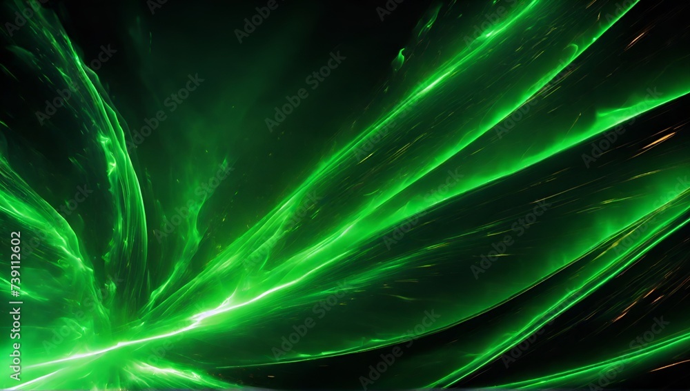 Abstract Green Fire glowing Wave background Abstract Green Fire glowing Wave background