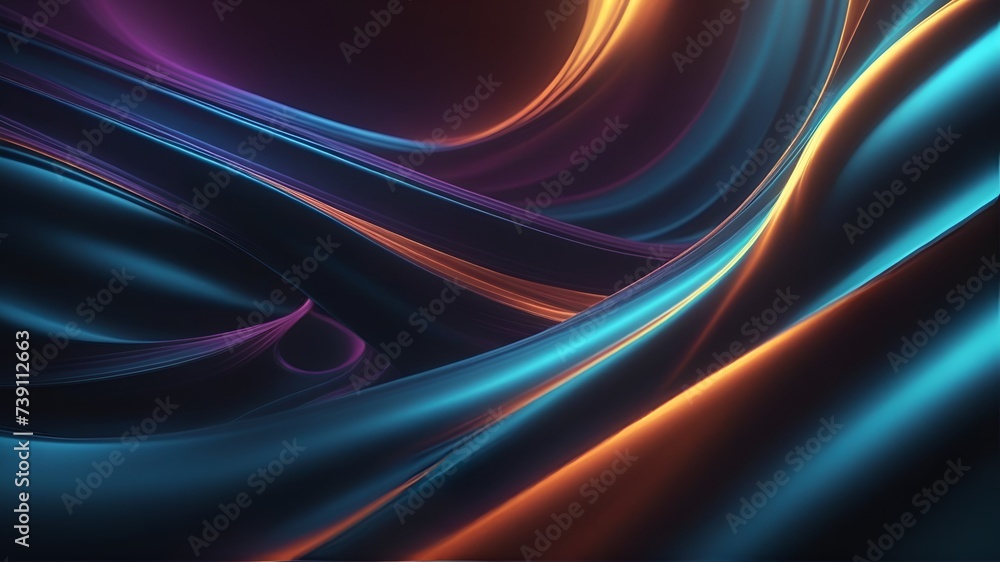 Obraz premium colorful abstract wave background with smooth lines.