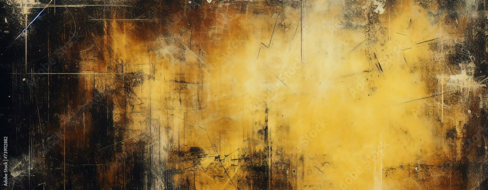 Fototapeta premium gold black paint wall texture. black and gold, abstract grunge background. Abstract artistic background. Black and gold painting background. black and gold grunge.