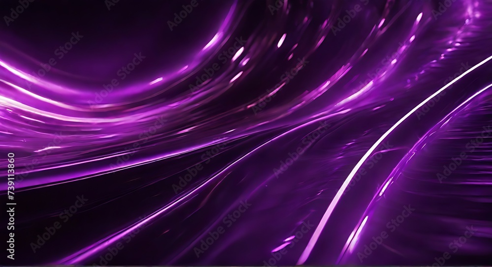curved purple fire waves, modern 3D abstract background.
