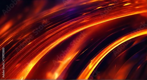 curved fire waves, modern 3D abstract background.