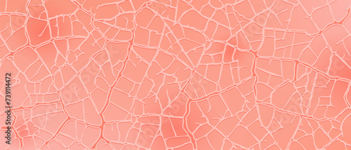 Vector abstract wide background or wallpaper. Stylistic leather with blemishes, cracks or scars. Pinkish inflamed skin.