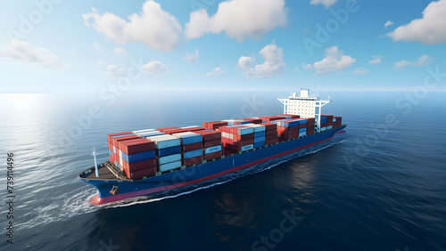 A trading ship sails across the ocean to trade with other countries. Reference material about business and industry. 