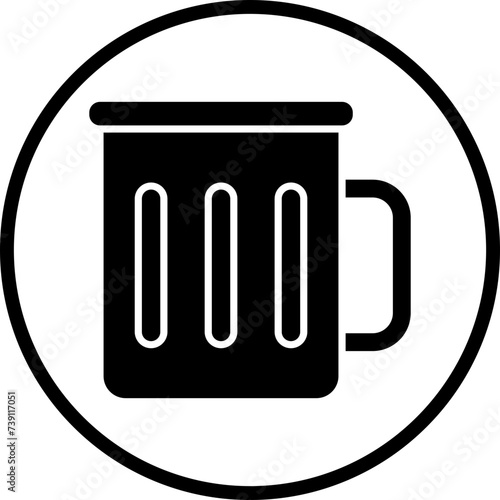 Metal Mug Icon Style