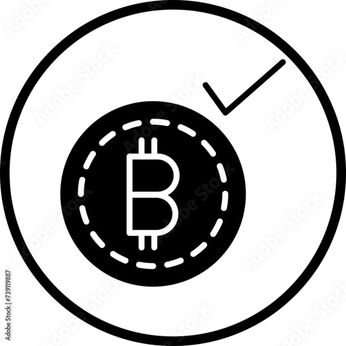 Cryptocurrency Accepted Icon Style