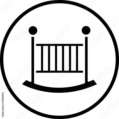 Baby Crib Icon Style