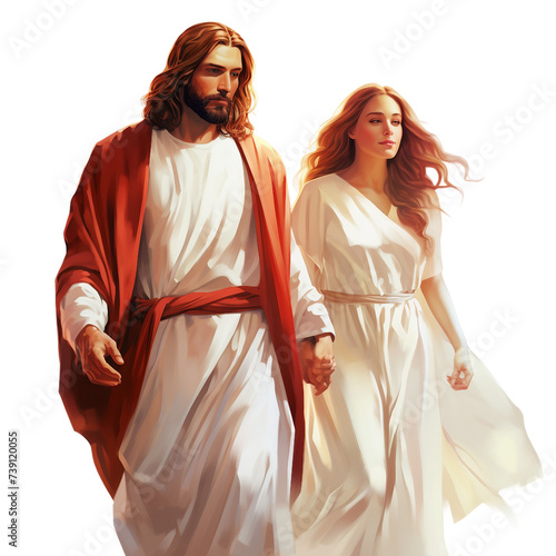 Watercolor print of Jesus, 