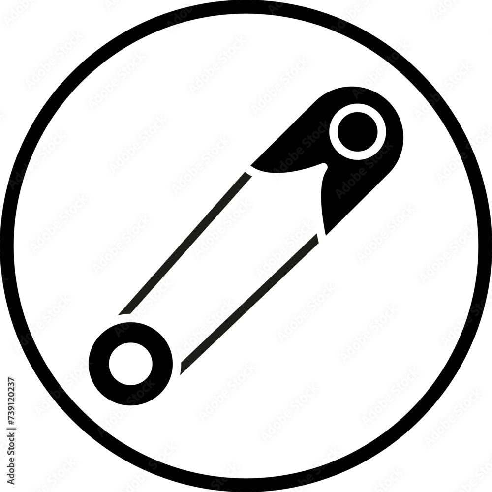 Safety Pin Icon Style Safety Pin Icon Style