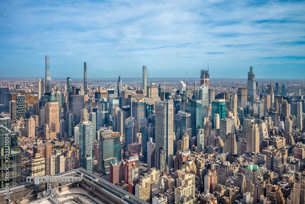 Fototapeta premium Aerial view of New York City skyline.
