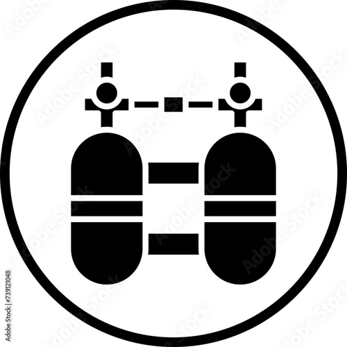 Diving Cylinder Icon Style