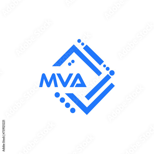 MVA technology letter logo design on white background. MVA creative initials technology letter logo concept. MVA Vector letter logo design.