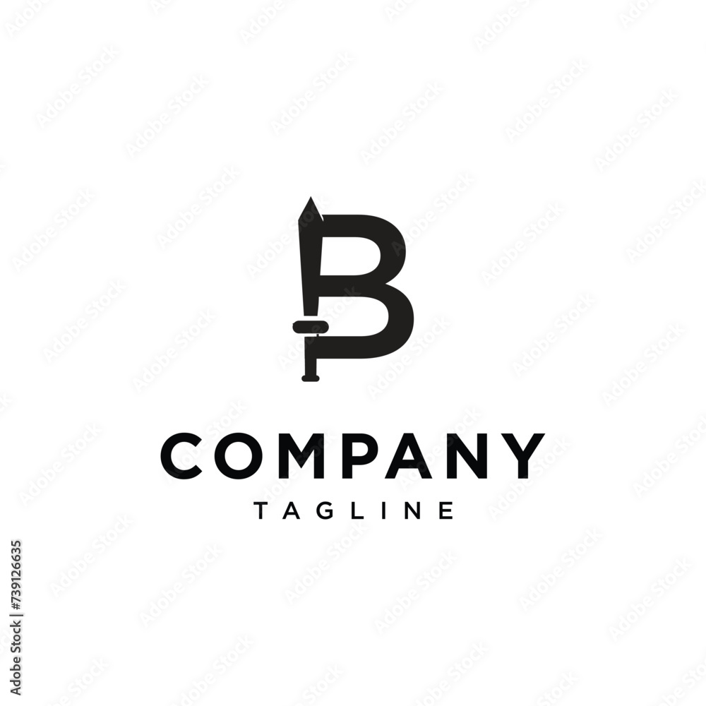Letter B Sword logo icon vector template eps Letter B Sword logo icon vector template eps