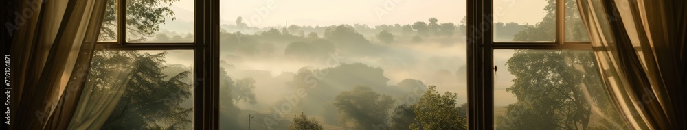 Fototapeta premium Window View of Forest