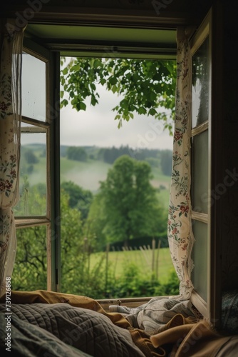 Open Window Overlooking Field © BrandwayArt
