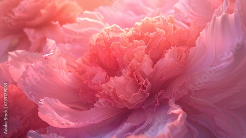 Peony Serenity: Embrace the calming rhythms of a peony's wavy, fluid form in macro tranquility.