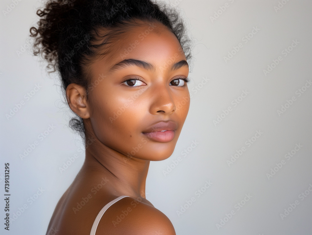 Portrait of young woman for skincare concept Portrait of young woman for skincare concept