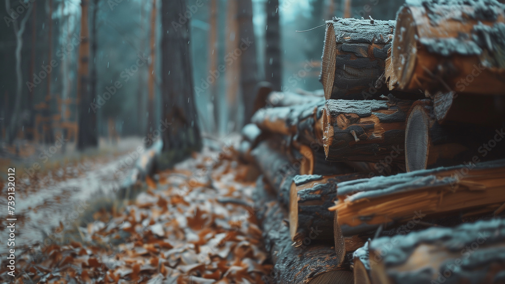 Stacked Timber: The Art of Logging in the Woods