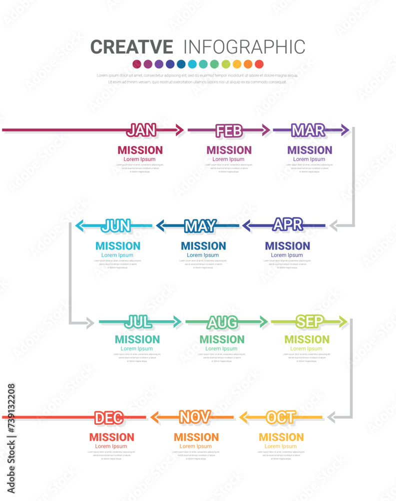 Timeline for 1 year, 12 months, infographics all month planner design and Presentation business can be used for workflow, process diagram, flow chart. Timeline for 1 year, 12 months, infographics all month planner design and Presentation business can be used for workflow, process diagram, flow chart.