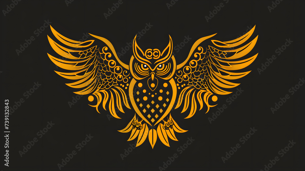 Obraz premium artistic owl logo