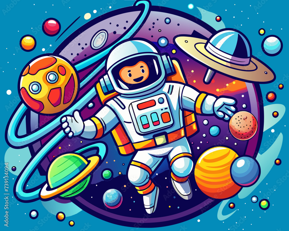 abstract astronaut floating in space abstract astronaut floating in space