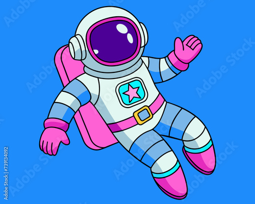 abstract astronaut floating in space
