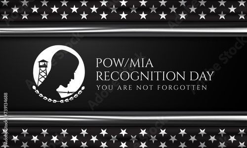 National POW MIA Recognition Day September 15 Background Vector Illustration
