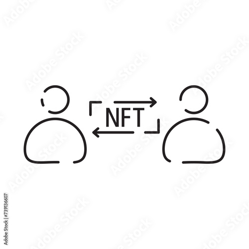 Icon Line NFT vector digital token