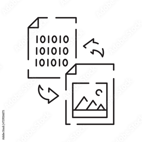 Icon Line NFT vector digital token