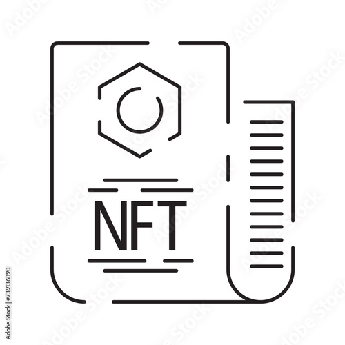 Icon Line NFT vector digital token
