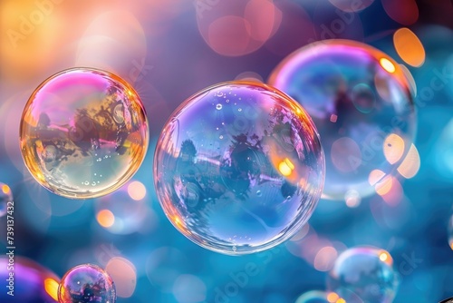 Abstract water bubbles colorful background design images © NikahGeh
