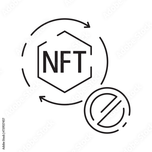 Icon Line NFT vector digital token