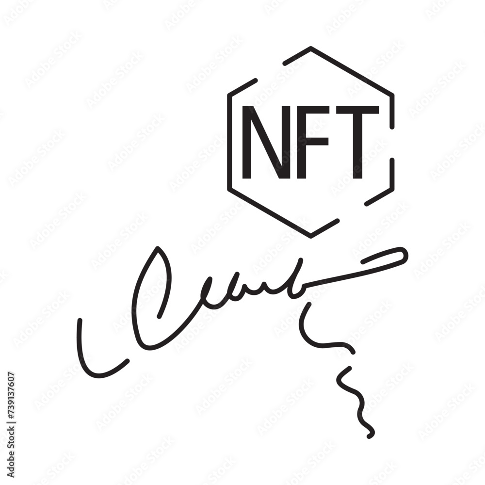 Icon Line NFT vector digital artwork Icon Line NFT vector digital artwork