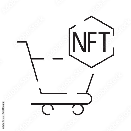 Icon Line NFT vector digital artwork