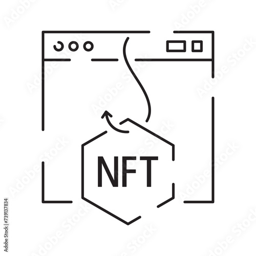 Icon Line NFT vector digital artwork