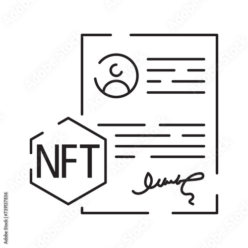 Icon Line NFT vector digital artwork