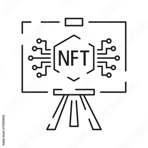 Icon Line NFT vector digital artwork