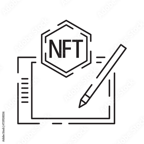 Icon Line NFT vector digital artwork