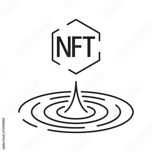 Icon Line NFT vector digital artwork