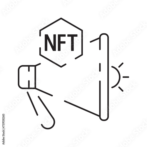 Icon Line NFT vector digital artwork