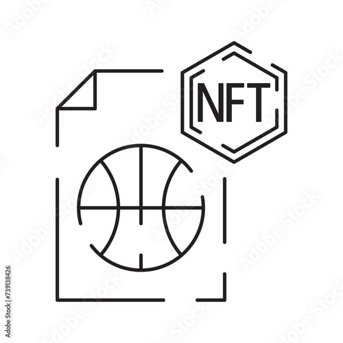 Icon Line NFT vector digital artwork