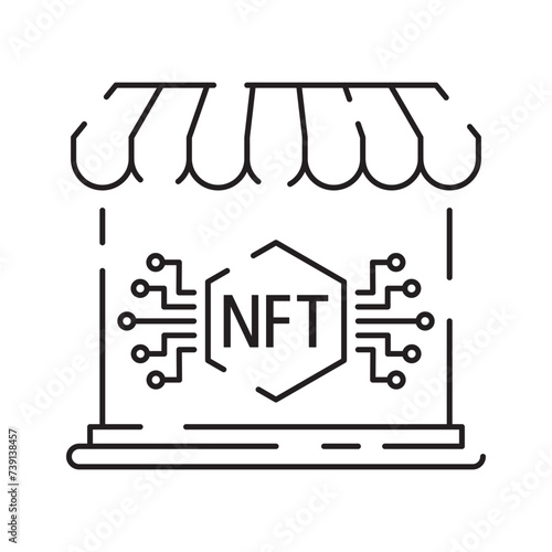 Icon Line NFT vector digital artwork