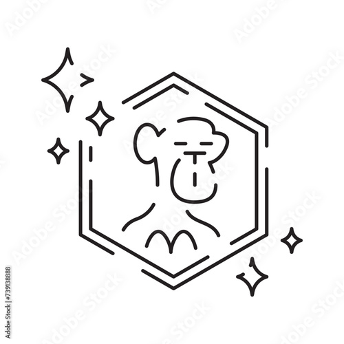 Icon Line NFT vector digital sign
