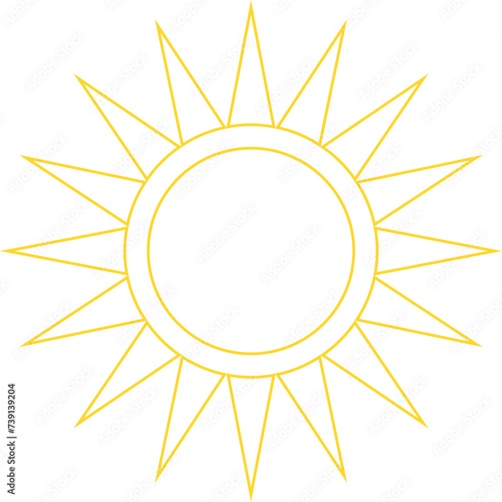 Sun Icon Line Sun Icon Line