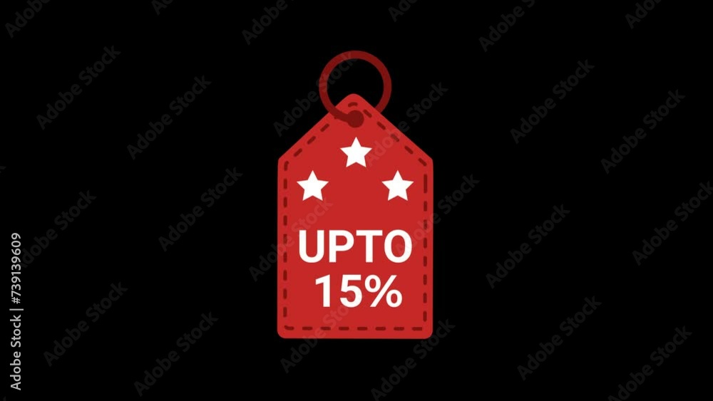 Up to 15 Percent Animation with transparent background 