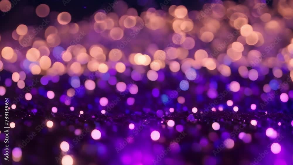 A mesmerizing display of bokeh orbs in shades of blue and purple. A mesmerizing display of bokeh orbs in shades of blue and purple.