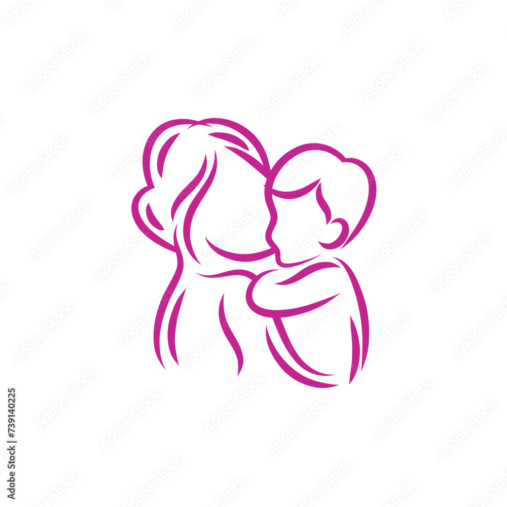 mom and baby outline sketch mom and baby outline sketch