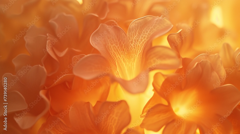 Hearthside Hyacinth: Wavy macro shot portrays the flower's petals aglow in the soft light of a fireplace. Hearthside Hyacinth: Wavy macro shot portrays the flower's petals aglow in the soft light of a fireplace.