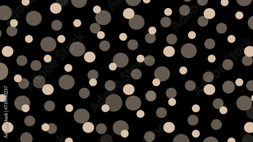 Black seamless pattern with beige drops