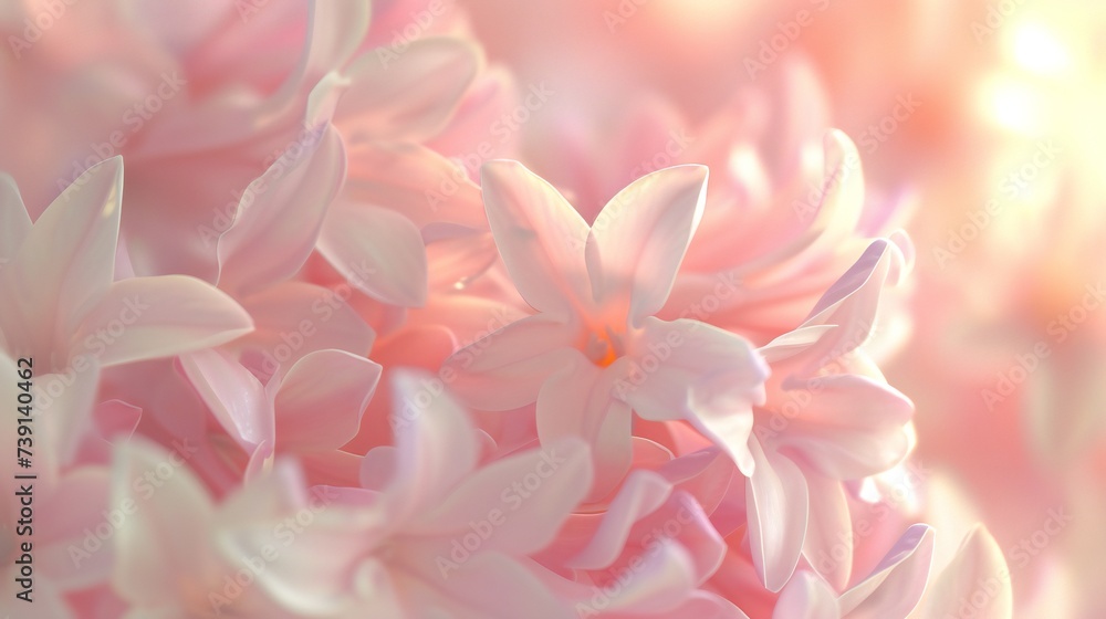 Hyacinth Luminescence: Soft light bathes petals, accentuating their graceful curves.