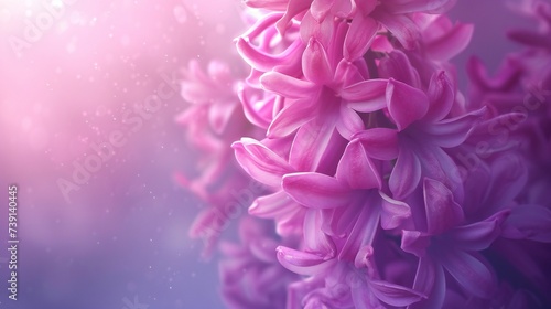 Hyacinth Luminescence: Soft light bathes petals, accentuating their graceful curves.